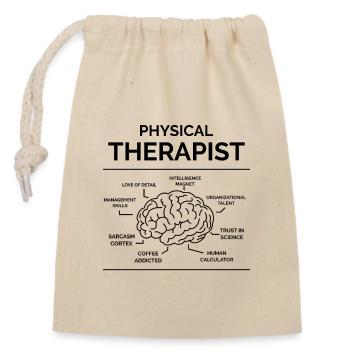 Physiotherapeutin - Verschließbarer Geschenkbeutel aus Baumwolle (14x20cm) - Natur - Vorne