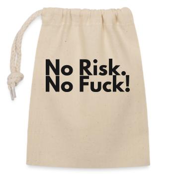 NRNF Text T Shirt - Closable cotton gift bag (14x20cm) - nature - Front