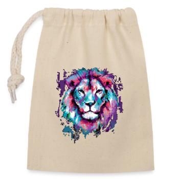 Léo Art Peinture - Sac cadeau en coton avec cordon (14 x 20 cm) - nature - Devant