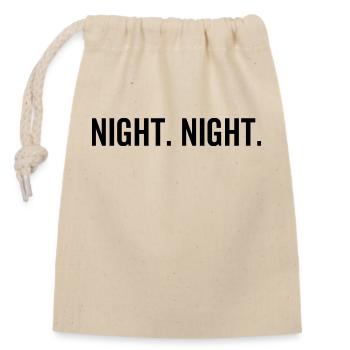 Nuit Nuit - Sac cadeau en coton avec cordon (14 x 20 cm) - nature - Devant