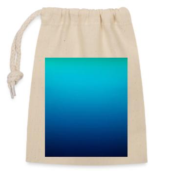 Deep ocean gradient color - Closable cotton gift bag (14x20cm) - nature - Front