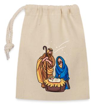 Crèche Crèche Crèche Jésus - Sac cadeau en coton avec cordon (14 x 20 cm) - nature - Devant