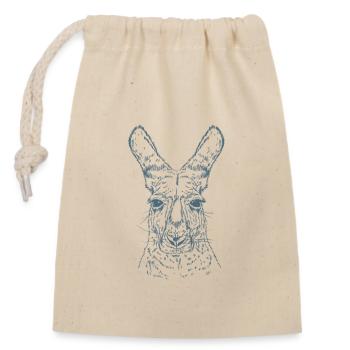 Kangaroo Australia Outback Marsupial - Closable cotton gift bag (14x20cm) - nature - Front