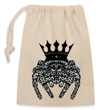 Polygon Spider King Pets Spiders Fantasy - Closable cotton gift bag (14x20cm) - nature - Front