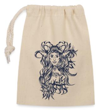 Welcome to Valhalla - Closable cotton gift bag (14x20cm) - nature - Front
