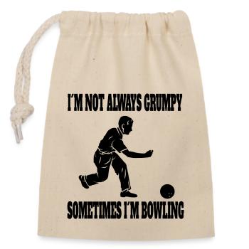 Bowling Kegel Bowler Kegeln Geschenk Bowlingkugel - Verschließbarer Geschenkbeutel aus Baumwolle (14x20cm) - Natur - Vorne