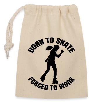 Roller Skate Gift Inline Skater Inline Skating - Closable cotton gift bag (14x20cm) - nature - Front