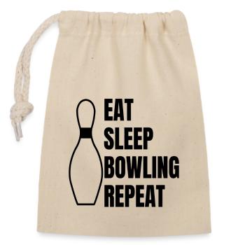 Bowling Cone Bowler Gift Bowling Ball Bowling - Closable cotton gift bag (14x20cm) - nature - Front