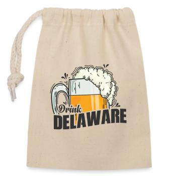 Delaware Drink Beer USA Amerika - Verschließbarer Geschenkbeutel aus Baumwolle (14x20cm) - Natur - Vorne