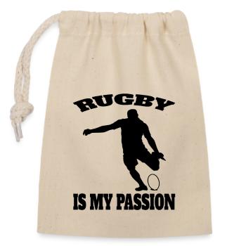 Rugby Rugby Team Gift Rugby Player Rugby Coach - Closable cotton gift bag (14x20cm) - nature - Front