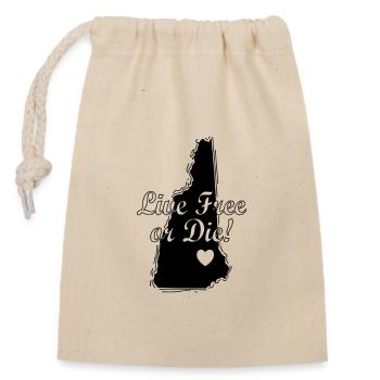 New Hampshire Live Free or The USA America - Closable cotton gift bag (14x20cm) - nature - Front