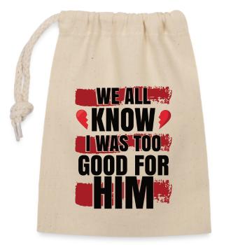 Divorce Women - Closable cotton gift bag (14x20cm) - nature - Front
