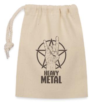 Heavy Metal Musik Sänger Band Genre - Verschließbarer Geschenkbeutel aus Baumwolle (14x20cm) - Natur - Vorne