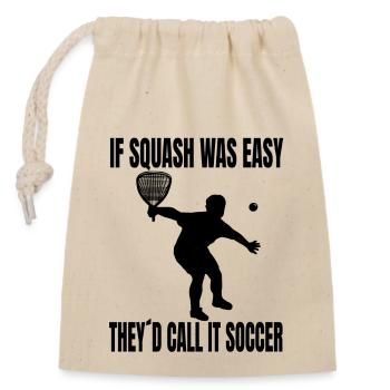 Jeu de squash Jeu de racquetball Joueur de racquetball - Sac cadeau en coton avec cordon (14 x 20 cm) - nature - Devant