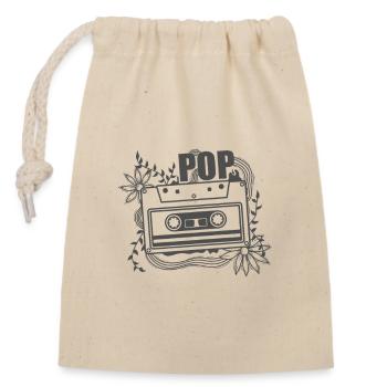 Cassette Musique Pop R’n’B Chanteurs Stars - Sac cadeau en coton avec cordon (14 x 20 cm) - nature - Devant