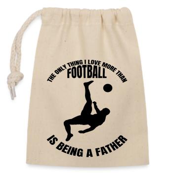 Soccer Player Dad Soccer Club Soccer Player Father - Closable cotton gift bag (14x20cm) - nature - Front