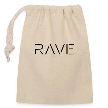 Techno Rave Festival Electro Music Raver - Closable cotton gift bag (14x20cm) - nature - Front