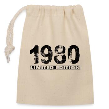 Édition limitée 1980 - Sac cadeau en coton avec cordon (14 x 20 cm) - nature - Devant