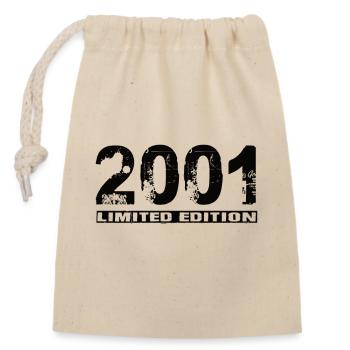 Limited Edition 2001 - Verschließbarer Geschenkbeutel aus Baumwolle (14x20cm) - Natur - Vorne