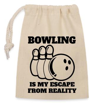 Bowling Bowling Bowling club Kegelverein - Closable cotton gift bag (14x20cm) - nature - Front