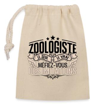 Zoologiste cadeau Zoologiste le vrai Zoologiste - Sac cadeau en coton avec cordon (14 x 20 cm) - nature - Devant