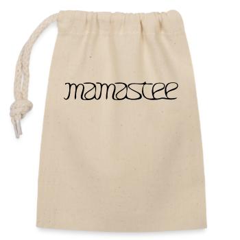 mamas tee namaste yogini teetrinker - Verschließbarer Geschenkbeutel aus Baumwolle (14x20cm) - Natur - Vorne