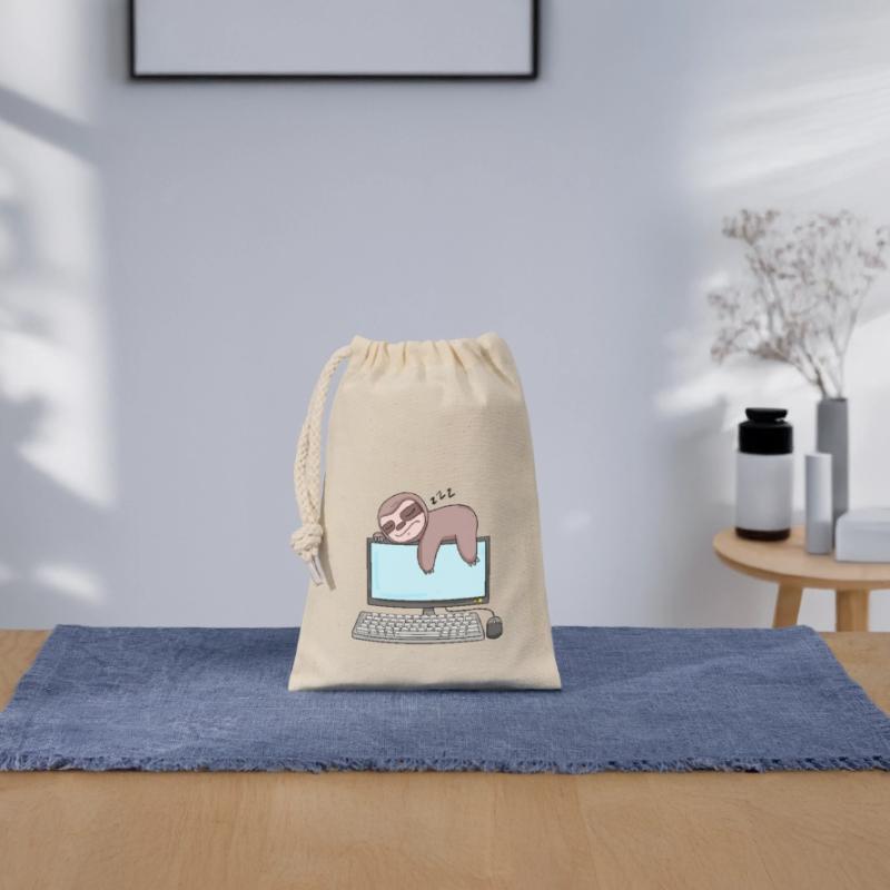 Computer Nerd Programmer Gift Closable cotton gift bag (14x20cm)