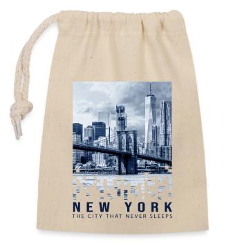 New York City Freiheitsstatue USA Souvenir NYC - Verschließbarer Geschenkbeutel aus Baumwolle (14x20cm) - Natur - Vorne