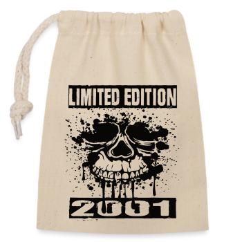 Limited Edition 2001 - Verschließbarer Geschenkbeutel aus Baumwolle (14x20cm) - Natur - Vorne