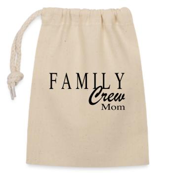 Famille Crew Maman - Sac cadeau en coton avec cordon (14 x 20 cm) - nature - Devant