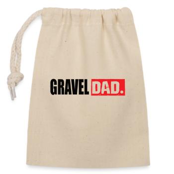 Gravel Dad - Closable cotton gift bag (14x20cm) - nature - Front