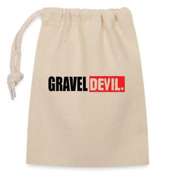 Gravel Devil - Closable cotton gift bag (14x20cm) - nature - Front