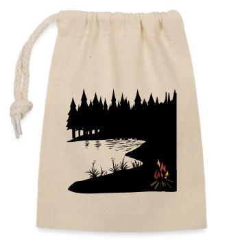 Nature Wilderness Campfire Romance Solitude Nature - Closable cotton gift bag (14x20cm) - nature - Front