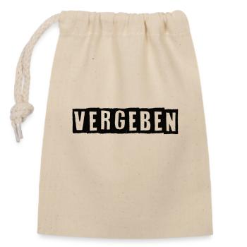 Vergeben - Verschließbarer Geschenkbeutel aus Baumwolle (14x20cm) - Natur - Vorne