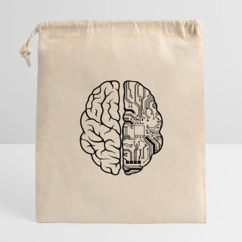 Programmierer Coder - Entwickler Programmieren Brain Fun Verschließbarer Geschenkbeutel aus Baumwolle (14x20cm)