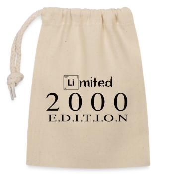 Limited Edition 2000 - Closable cotton gift bag (14x20cm) - nature - Front