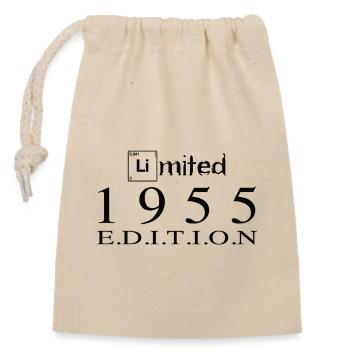 Limited Edition 1955 - Verschließbarer Geschenkbeutel aus Baumwolle (14x20cm) - Natur - Vorne