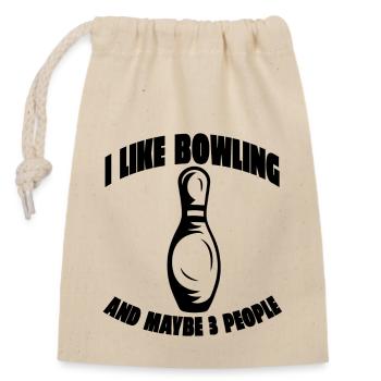 Bowling Kegelverein Bowler Bowlingverein Kegeln - Sac cadeau en coton avec cordon (14 x 20 cm) - nature - Devant