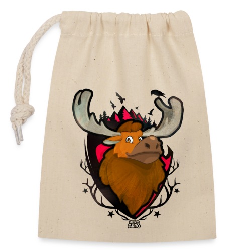 elk season - Closable cotton gift bag (14x20cm)