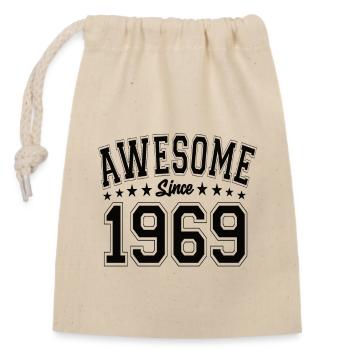 Awesome Since 1969 Geburtstag 1969 Vintage 1969 - Verschließbarer Geschenkbeutel aus Baumwolle (14x20cm) - Natur - Vorne