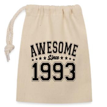 Awesome Since 1993 Birthday 1993 Vintage 1993 - Closable cotton gift bag (14x20cm) - nature - Front