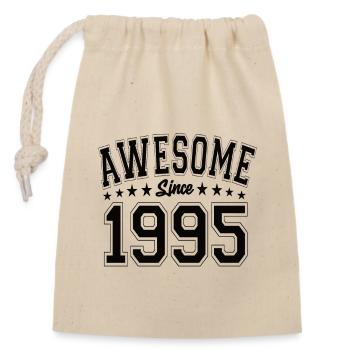 Awesome Since 1995 Birthday 1995 Vintage 1995 - Closable cotton gift bag (14x20cm) - nature - Front