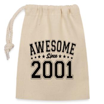 Génial depuis 2001 anniversaire 2001 millésime 2001 - Sac cadeau en coton avec cordon (14 x 20 cm) - nature - Devant
