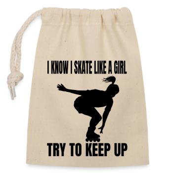 Inline Skater Roller Skating Gift Skating Inliner - Closable cotton gift bag (14x20cm) - nature - Front