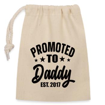 Promu à Papa Est 2017 - Sac cadeau en coton avec cordon (14 x 20 cm) - nature - Devant