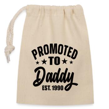 Promu à papa est 1990 - Sac cadeau en coton avec cordon (14 x 20 cm) - nature - Devant