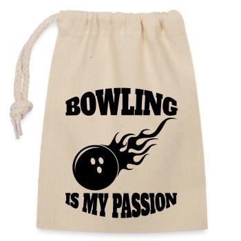 Bowling Kegelverein Bowlingverein Bowler Kegeln - Sac cadeau en coton avec cordon (14 x 20 cm) - nature - Devant