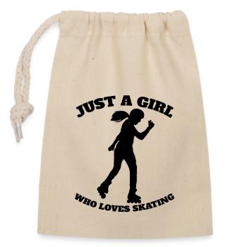 Roller Skating Inline Skater Gift Skating Inliner - Closable cotton gift bag (14x20cm) - nature - Front