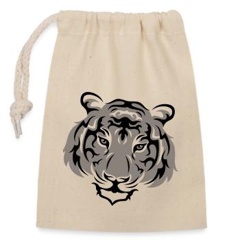 Tiger Wild Zoo - Closable cotton gift bag (14x20cm) - nature - Front