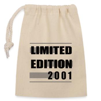 Limited Edition 2001 - Verschließbarer Geschenkbeutel aus Baumwolle (14x20cm) - Natur - Vorne